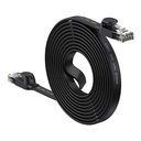 Patchcord RJ45 Speed Six 1000Mbps plakanais tīkla kabelis 10m - melns