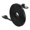 Patchcord RJ45 Speed Six 1000Mbps 15m plakans tīkla kabelis - melns