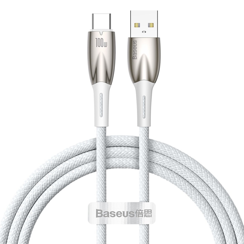 Glimmer USB-A - USB-C ātrās uzlādes kabelis 1 m - balts