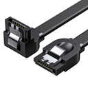 SATA leņķveida plakanais kabelis no 1.0-3.0 uz 5 Gb/s 0,5 m - melns
