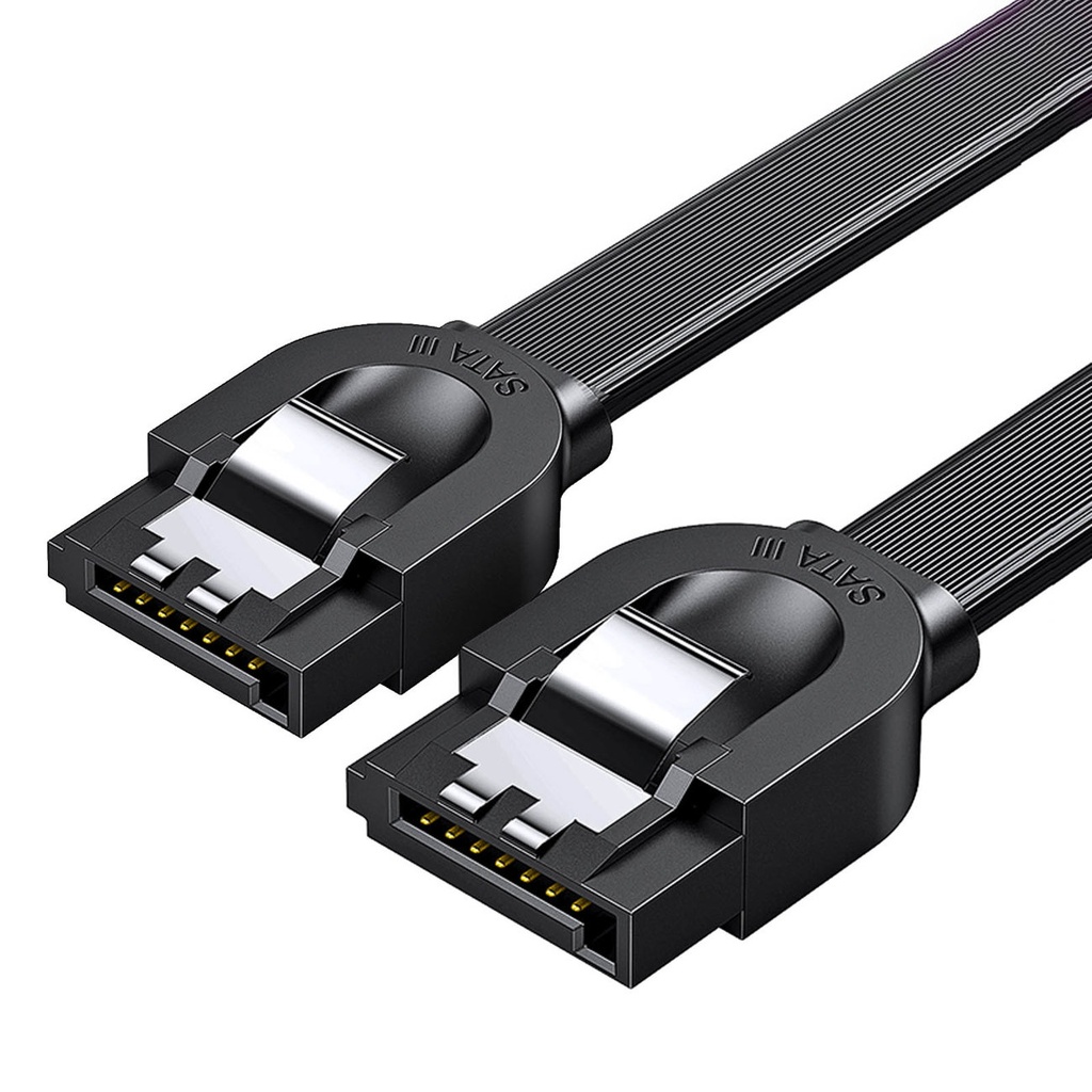 SATA 1.0-3.0 līdz 5 Gb/s 0,5 m kabelis - melns
