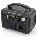 Portable travel powerbank 484Wh 500W LED power station - black