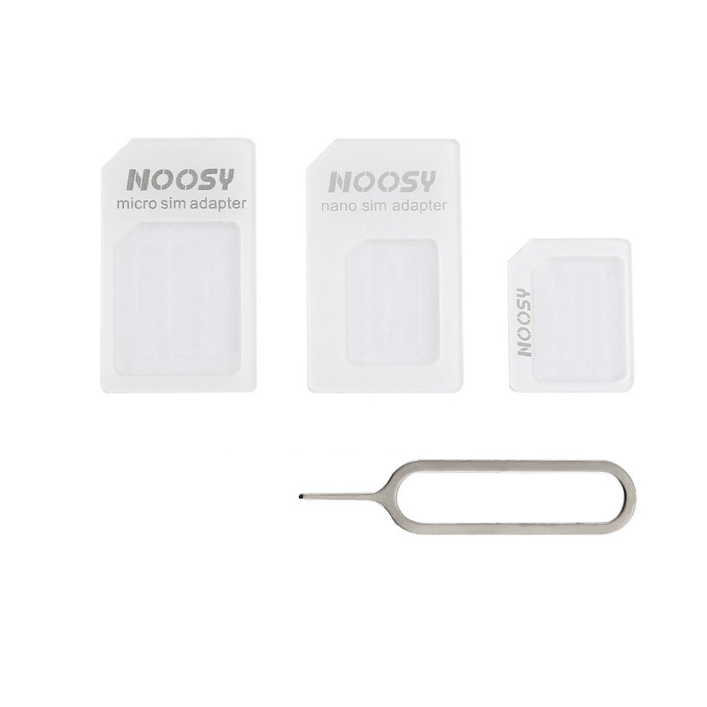 Noosy nano micro SIM card adapter set + key white