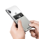 Self-adhesive phone case for credit card documents gray