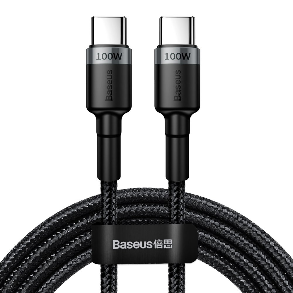 Cafule neilona kabelis USB-C Power Delivery 2.0 kabelis 100W 20V 5A 2m pelēks
