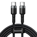 Cafule neilona kabelis USB-C Power Delivery 2.0 kabelis 100W 20V 5A 2m pelēks