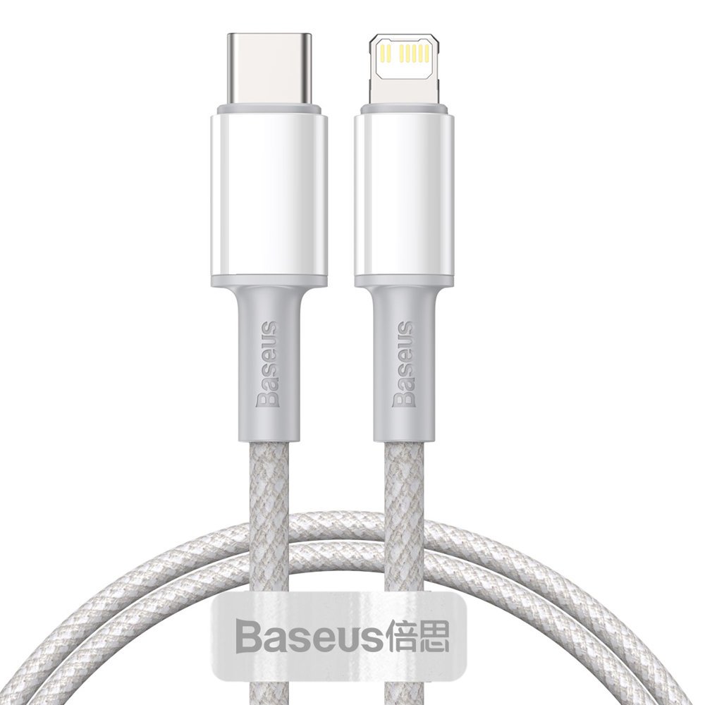 Iphone USB-C - Lightning Power Delivery kabelis 20W 1m, baltas