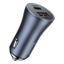 USB-C + USB 40W ātrais auto lādētājs Golden Contactor Pro pelēks