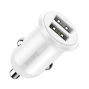 Grain Pro 2x USB 4.8A auto lādētājs cigarešu aizdedzinātāja ligzdai, balts