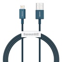 Aukščiausios kokybės Iphone USB - Lightning 2.4A 1 m mėlynos spalvos kabelis