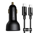 "Superme" USB-C PPS QC PD greitasis automobilinis įkroviklis + 1 m ilgio laidas, juodas