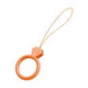 Silicone lanyard for phone pendant diamond ring finger orange