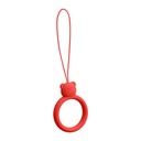 Silicone phone lanyard pendant bear ring finger ring red