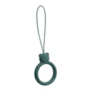 Silicone phone lanyard pendant bear ring finger ring dark green