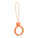 Silicone phone lanyard pendant bear ring finger ring orange