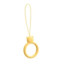 Silicone lanyard for phone pendant bear ring finger yellow