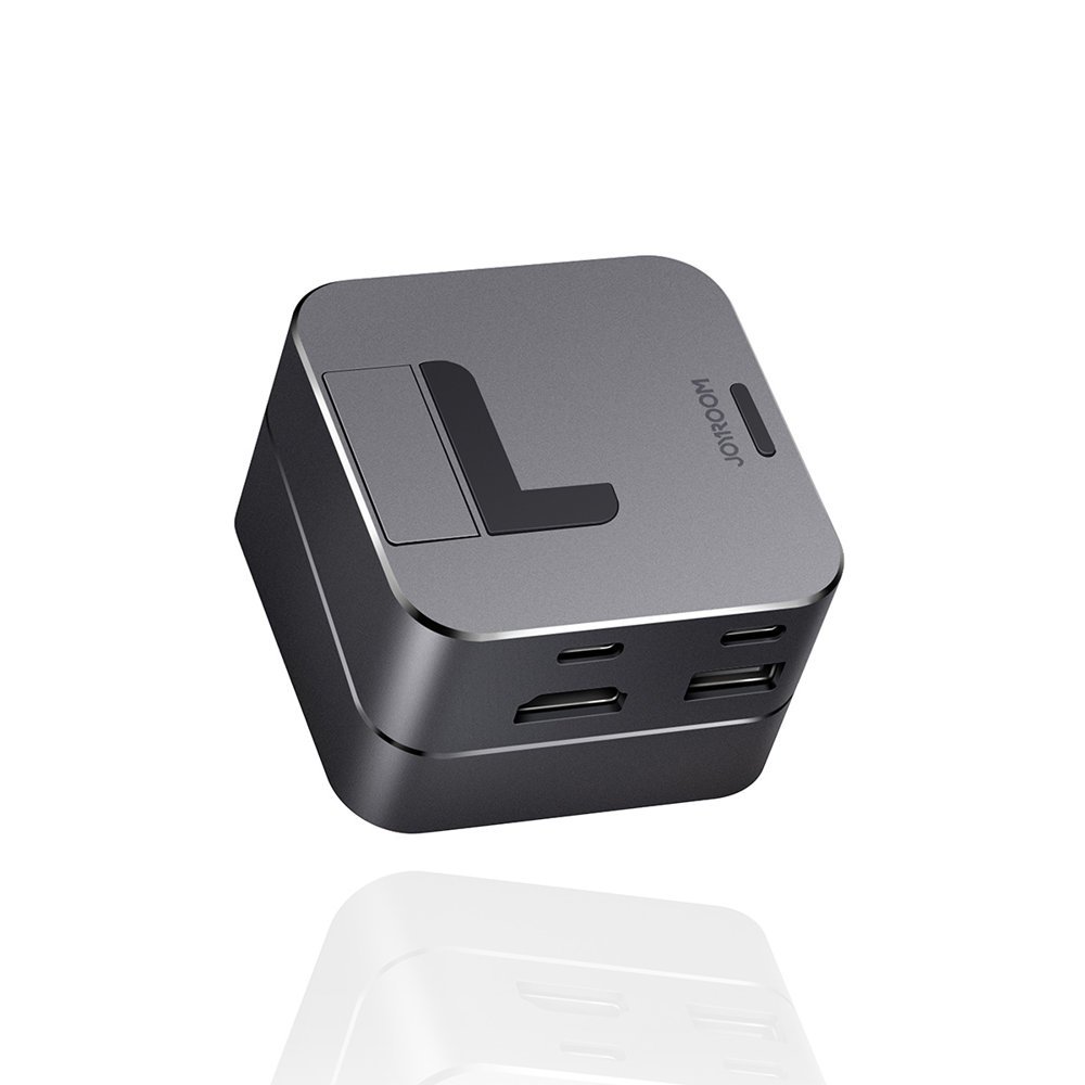 Daudzfunkcionāls multifunkcionāls HUB priekš MacBook Pro USB-C USB 3.0 RJ45 HDMI Thunderbolt pelēks