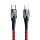 Kabelis iPhone USB-C - Lightning Power Delivery 20W 2.4A 1.2m sarkans