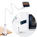 Universal holder stand phone stand tablet stand with flexible arm white