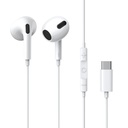 In-ear austiņas uz kabeļa ar mikrofonu USB-C Encok C17 balts