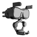 Gravity car mount for smartphone on the grille with air freshener silver