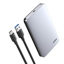 2,5'' SATA 3.0 6Gbps cietā diska korpuss + USB kabelis - USB-C 0,5 m pelēks