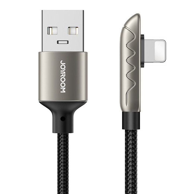 Spēļu kabelis iPhone USB - Lightning uzlādei un datu pārsūtīšanai 2,4A 1,2 m sudraba krāsā