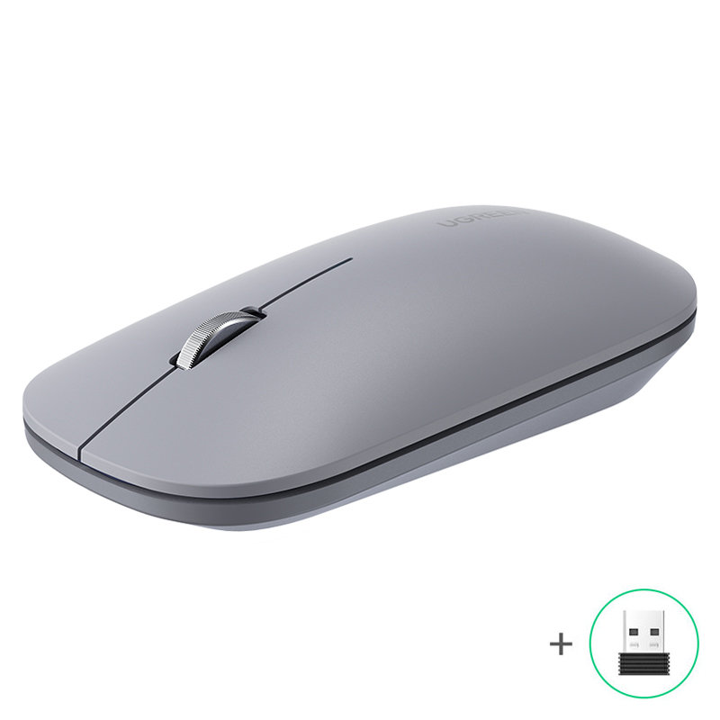 Patogi belaidė kompiuterio pelė USB pilka