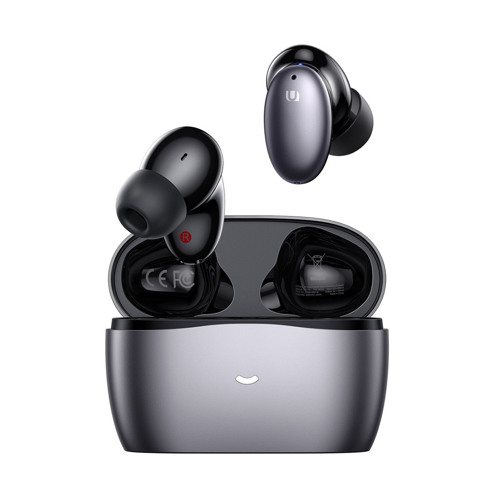 "HiTune X6 TWS Bluetooth 5.0 ANC" belaidės ausinės pilkos spalvos