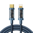 Pintas kabelis iPhone USB-C - Lightning PD 20W 1,2 m mėlynos spalvos