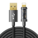 USB - "Lightning" "iPhone" įkrovimo ir duomenų perdavimo kabelis 2,4A 20W 2 m juodas