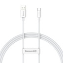 "Superior" serijos SUPERVOOC USB-A į USB-C 65W kabelis 1 m, baltas