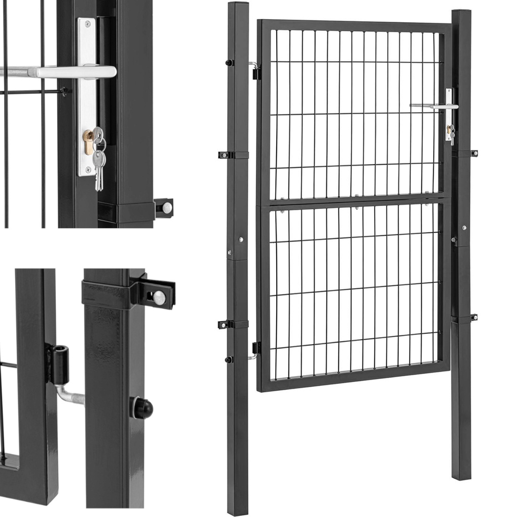 Garden entrance gate in steel 106 x 191 cm