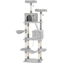 Scratching tower cat house balls lounger rope bridge 60x50x206cm UNI_CT_07