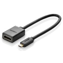 HDMI ir micro HDMI adapterio kabelis 20 cm, juodas