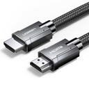 HDMI 2.1 8K 4K 3D 48Gbps HDR VRR QMS ALLM eARC QFT kabelis 2 m pilkos spalvos