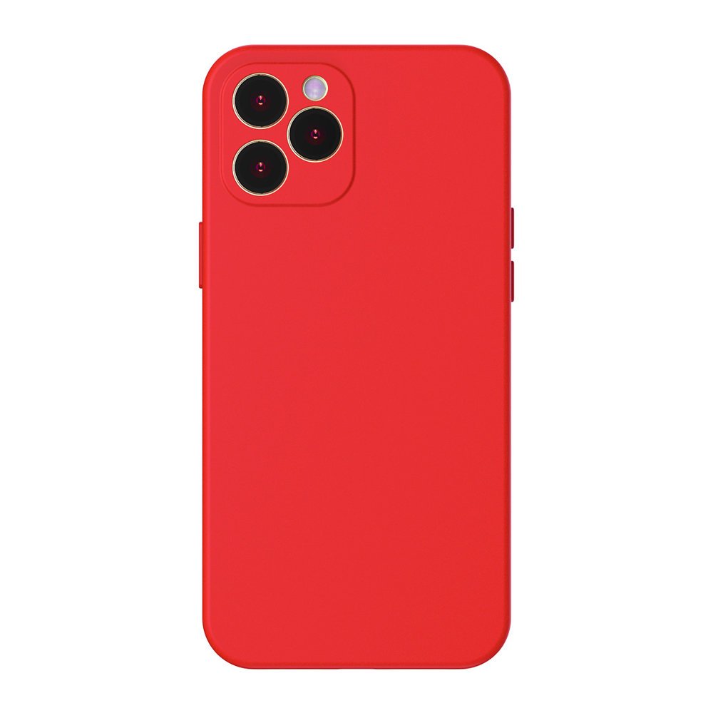Elastīgs želejas futrālis iPhone 12 Pro Max Liquid Silica Gel Case sarkans