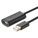 USB 2.0 aktyvusis 480Mbps 5 m ilgio aktyvusis ilgintuvas, juodas
