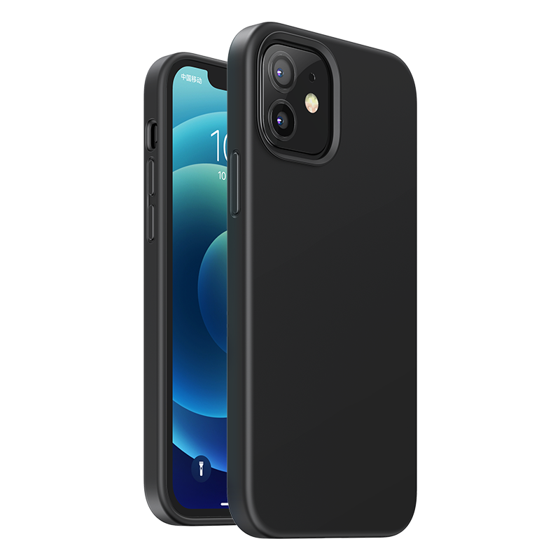 Lankstus silikoninis dėklas "iPhone 12 mini" apsauginis silikoninis dėklas juodas