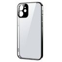 Itin plonas permatomas dėklas su metaliniu rėmeliu, skirtas "iPhone 12 Pro", juodas