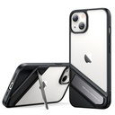 Tvirtas dėklas su geliniu rėmeliu ir stovu "iPhone 13", juodas