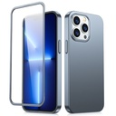 "iPhone 13 Pro" galinio ir priekinio dėklo dangtelis + grūdintas stiklas, pilkas