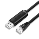 Konsolės kabelis USB adapteris - RJ45 vytos poros eterneto kabelis 1,5 m juodas