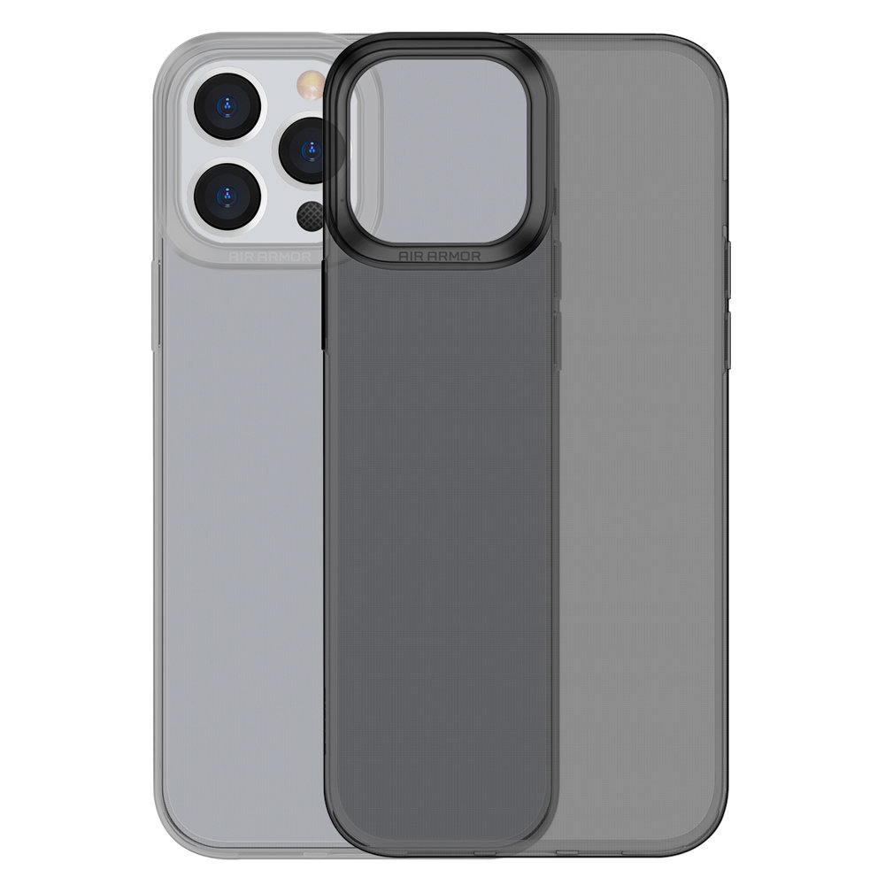 Permatomas gelinis dėklas iPhone 13 Pro Simple Series Case black