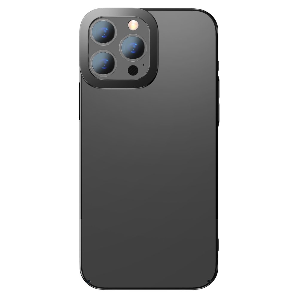 Skaidrus "iPhone 13 Pro Max" blizgantis dėklas, juodas