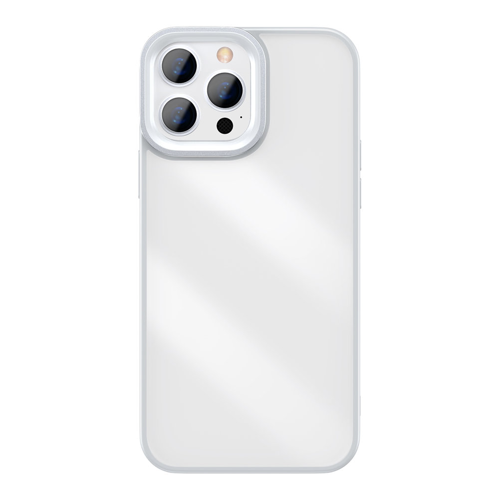 Šarvuotas tvirtas dėklas "iPhone 13 Pro Max" su geliniu rėmeliu, pilkas