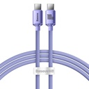 USB - USB-C 100W greitojo įkrovimo ir duomenų perdavimo kabelis 1,2 m violetinės spalvos