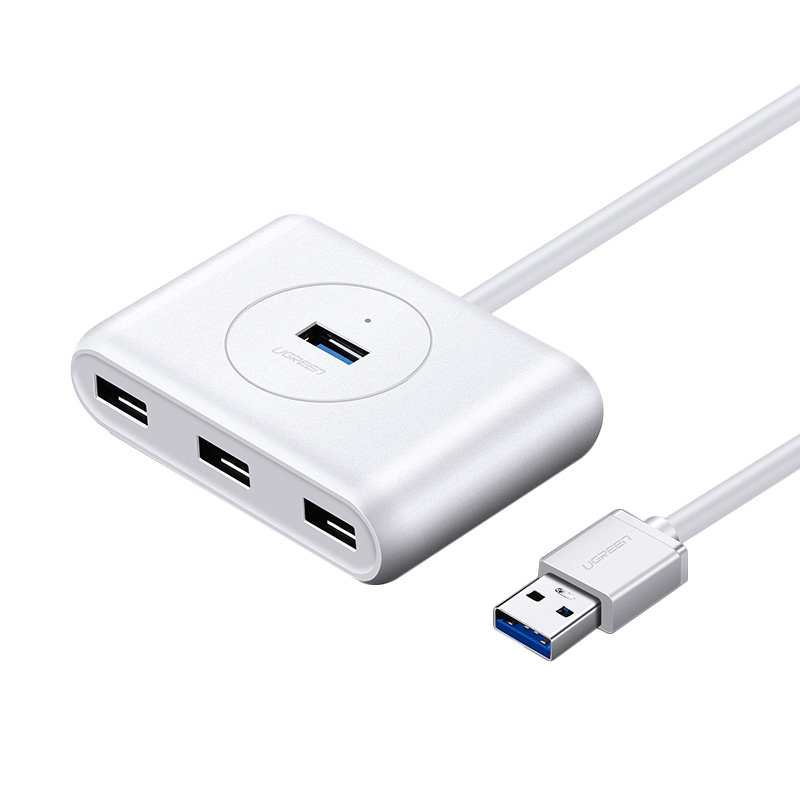 Daudzfunkcionāls USB pieslēgvietu sadalītājs HUB - 4x USB 3.0 1m, balts