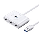 Daudzfunkcionāls USB pieslēgvietu sadalītājs HUB - 4x USB 3.0 1m, balts