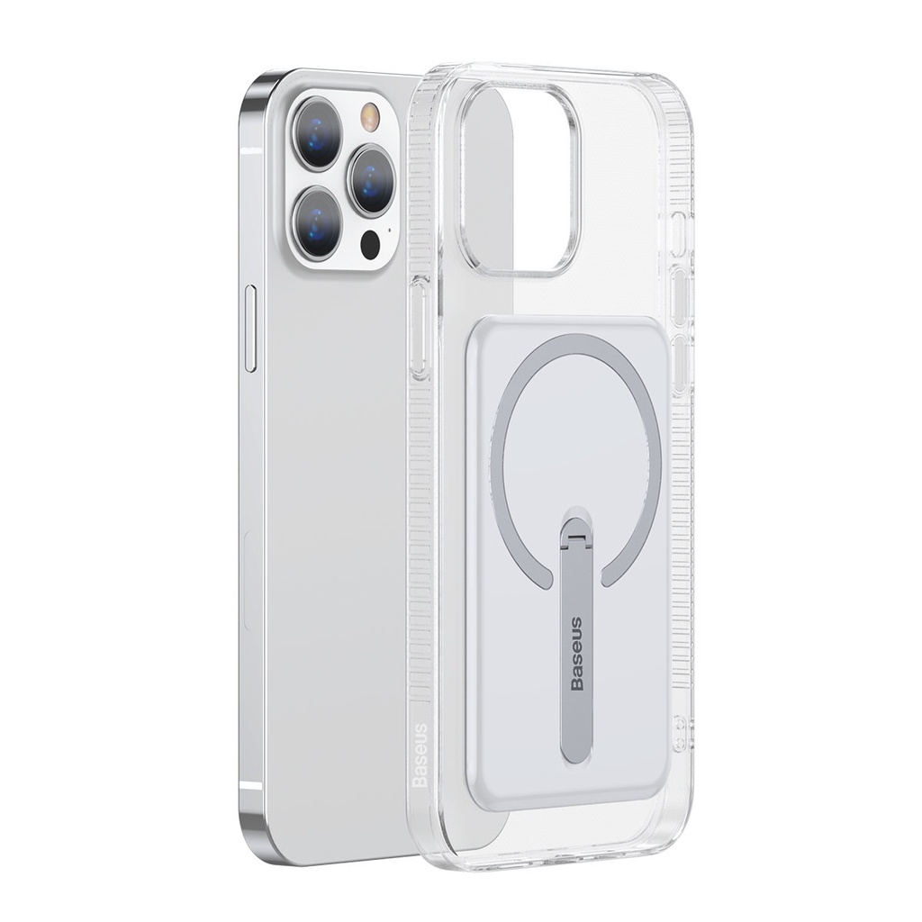 Magnetinis dėklas su stovu "iPhone 13 Pro 6,1'' 2021 permatomas